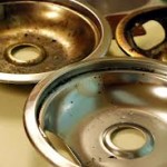 how to clean stove element pans, how to clean gas stove burner tops