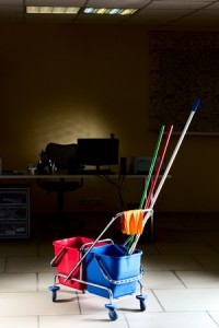 many commercial office cleaning companies do their work at night